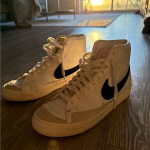 Nike Women’s High-Top Sneakers - White, Black, and Tan